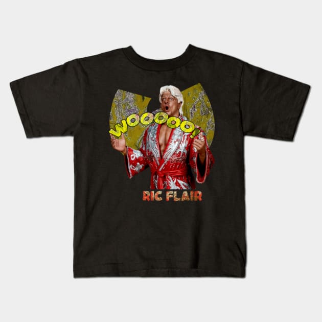 Ric Flair WOOOOOO! Kids T-Shirt by GURAHGEROH